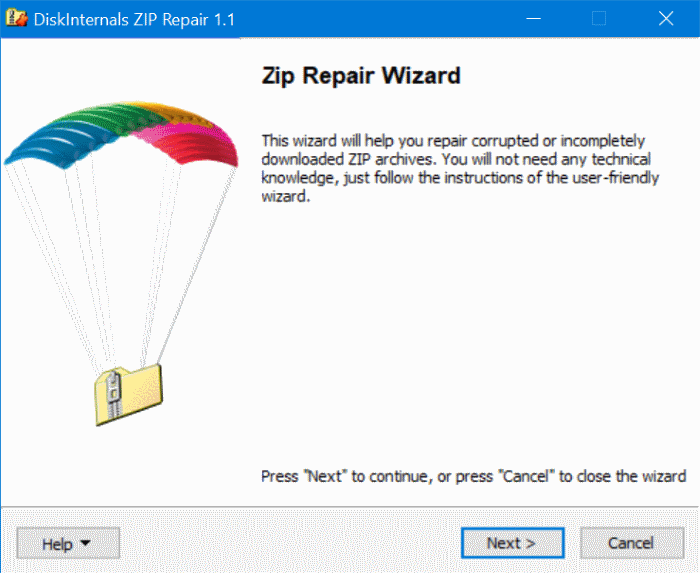 extraire les fichiers du fichier zip corrompu dans Windows 10 pic1
